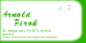 arnold pirok business card